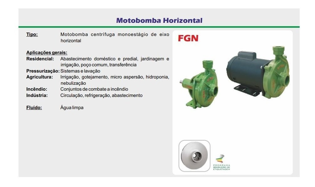 BOMBA MANCAL FGN-3 3/4CV